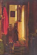 Pieter de Hooch Mutter an der Wiege, Detail oil painting artist